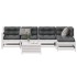 Set muebles jardín 6 pzas con cojines madera maciza pino