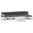Set muebles jardín 6 pzas con cojines madera maciza pino