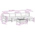 Set muebles jardín 6 pzas con cojines madera maciza pino