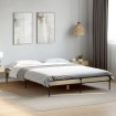 Estructura cama madera ingeniería metal roble Sonoma 160x200 cm
