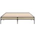 Estructura cama madera ingeniería metal roble Sonoma 160x200