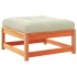 Set de sofás jardín 4 pzas con cojines madera pino marrón