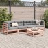 Set de sofás jardín 5 pzas con cojines madera abeto