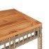 Mesita y sillas con cojines 3 pzas ratán PE acacia beige