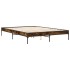 Estructura cama madera ingeniería metal roble ahumado