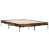 Estructura cama madera ingeniería metal roble ahumado