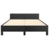 Estructura de cama sin colchón cuero sintético negro 120x190