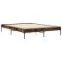 Estructura cama madera ingeniería metal roble ahumado