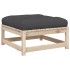 Set de sofás jardín 7 pzas con cojines madera maciza