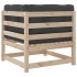 Set de sofás jardín 7 pzas con cojines madera maciza