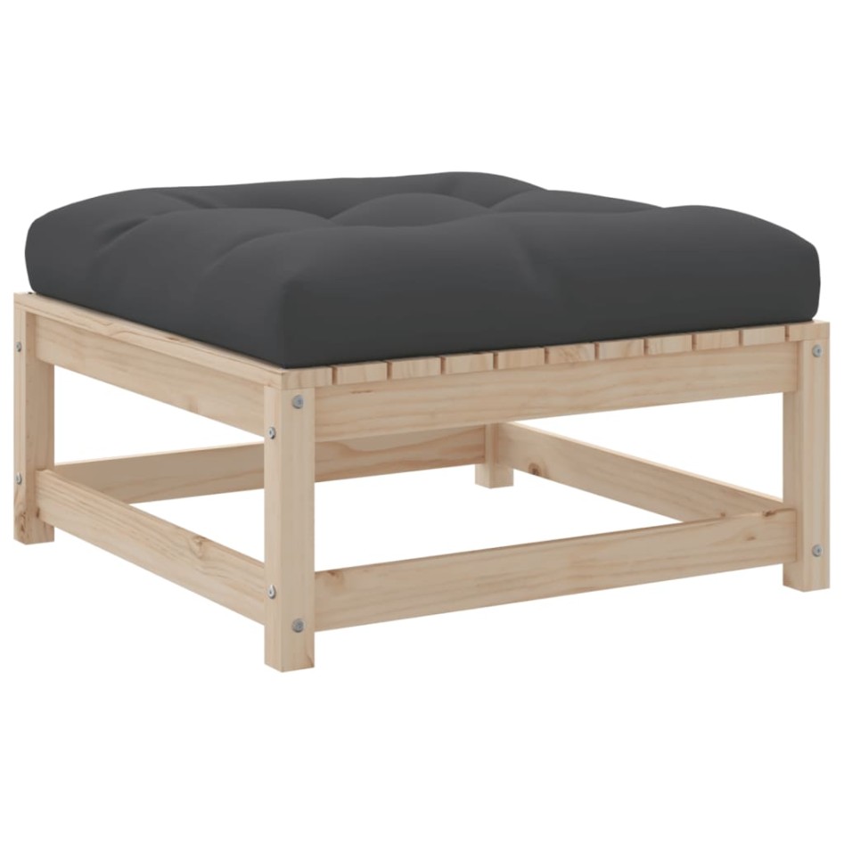 Set de sofás jardín 7 pzas con cojines madera maciza