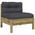Set de sofás jardín 5 pzas con cojines madera pino