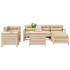 Juego de sofás de jardín 7 piezas madera maciza de