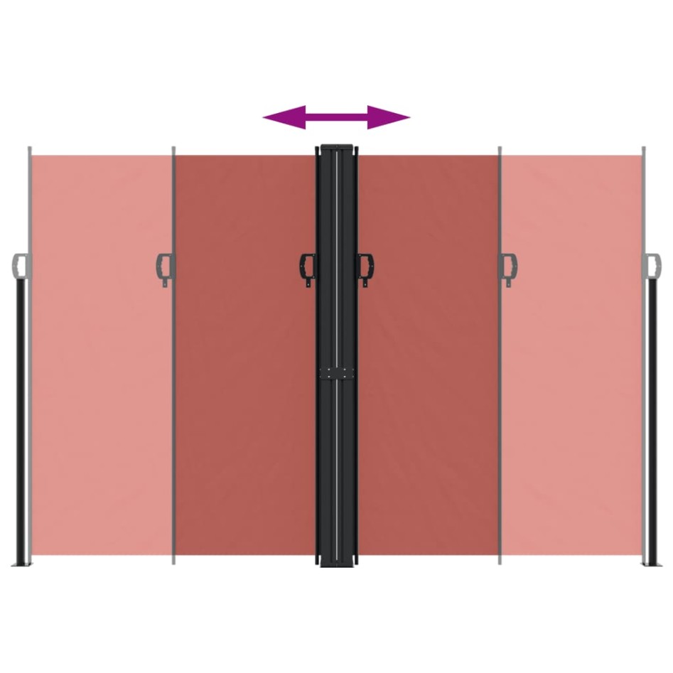 Toldo lateral retráctil terracota 220x1000