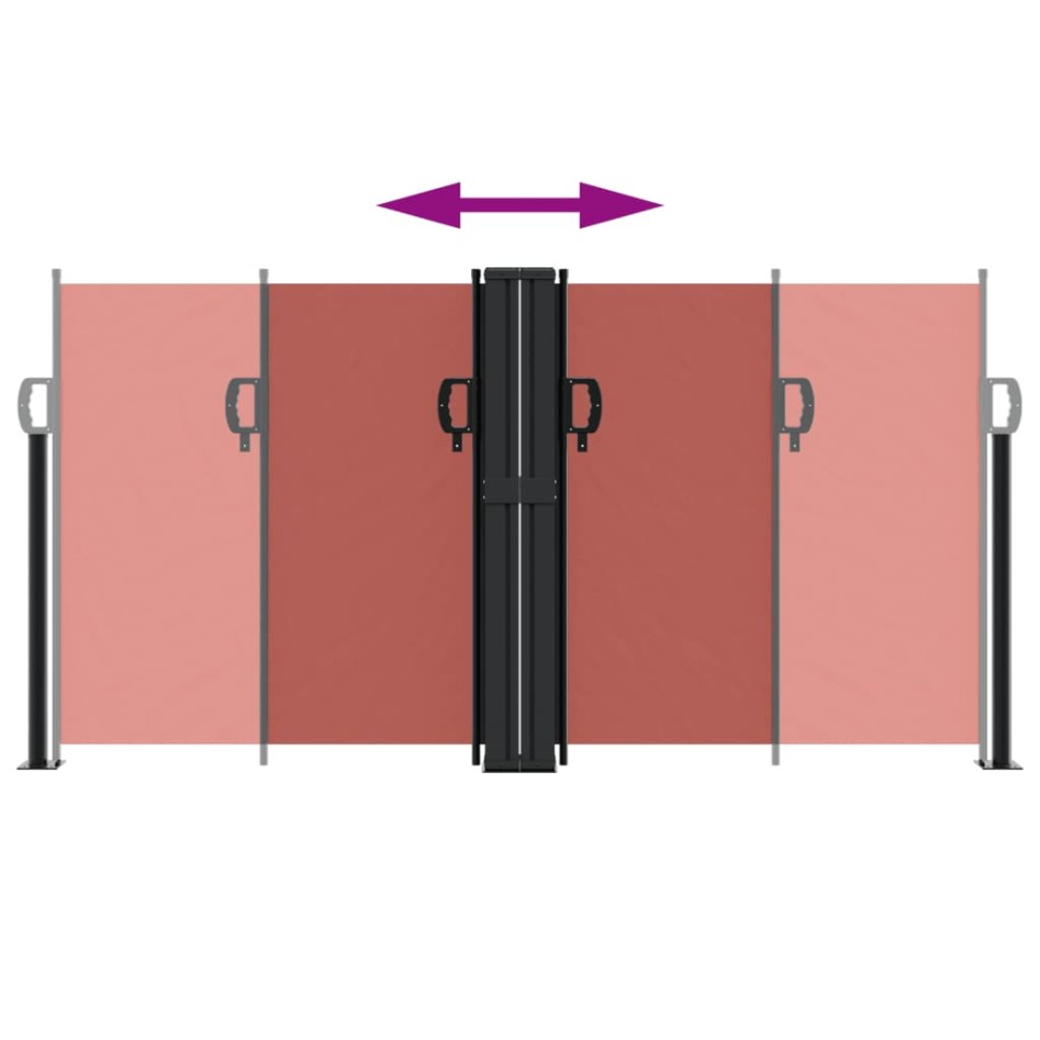 Toldo lateral retráctil terracota 120x1000