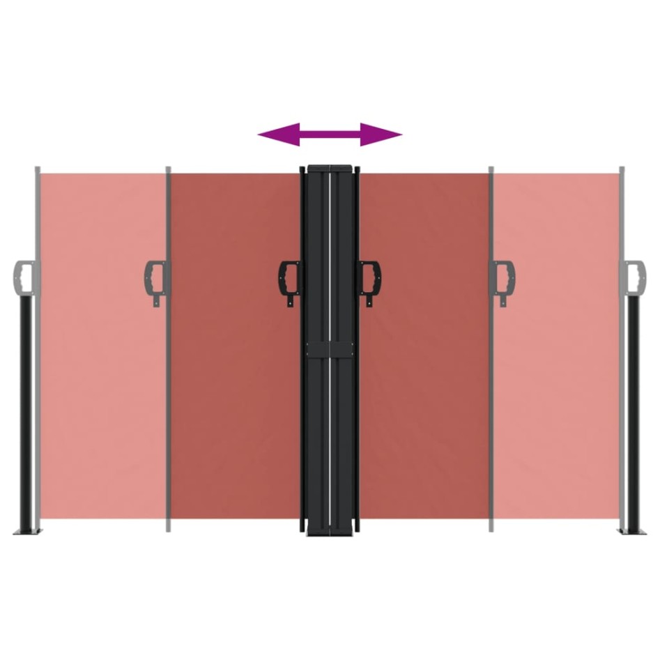 Toldo lateral retráctil terracota 140x1200