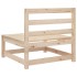 Juego de sofás de jardín 9 pzas madera maciza de