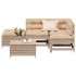 Juego de muebles de jardín 5 pzas y cojines madera maciza
