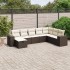 Set sofás de jardín 8 piezas y cojines ratán sintético