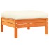 Set de sofás jardín 7 pzas con cojines madera pino marrón