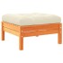 Set de sofás jardín 7 pzas con cojines madera pino marrón