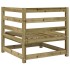 Juego de sofás de jardín 9 pzas madera de pino