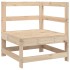 Juego de sofás de jardín 6 piezas madera maciza de