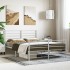 Estructura cama sin colchón con estribo metal blanco 160x200