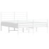 Estructura cama sin colchón con estribo metal blanco 160x200