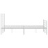 Estructura cama sin colchón con estribo metal blanco 160x200
