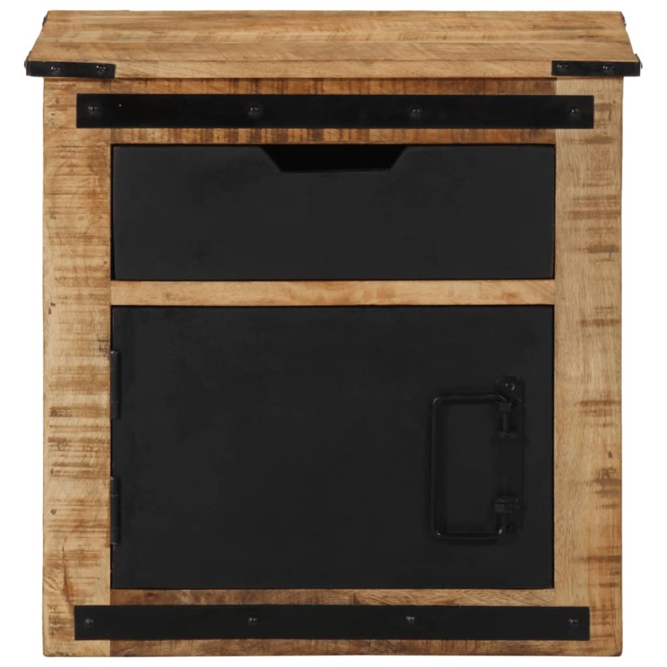 Mesita de noche madera maciza de mango 40x40x45