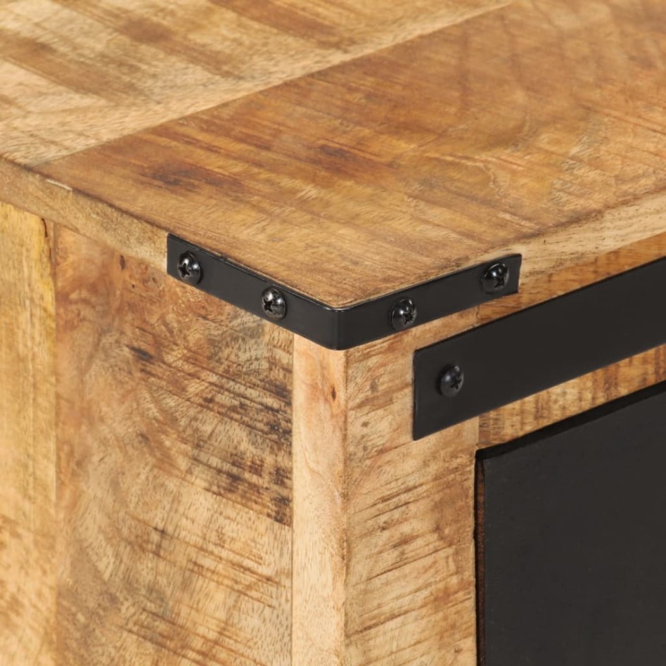 Mesita de noche madera maciza de mango 40x40x45