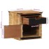 Mesita de noche madera maciza de mango 40x40x45