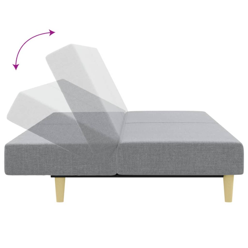 Juego de sofás 2 piezas tela gris