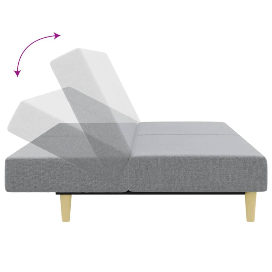 Juego de sofás 2 piezas tela gris