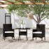 Set de bistró de jardín 3 pzas ratán PE vidrio templado