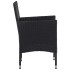 Set comedor jardín 3 pzas ratán sintético madera maciza