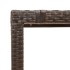 Mesa de jardín superficie de vidrio ratán PE marrón 90x90x75
