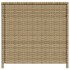 Caja de almacenaje de jardín ratán sintético beige mezcla