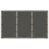Mesa de jardín superficie de vidrio ratán PE gris 150x90x75