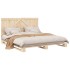 Estructura de cama con cabecero madera maciza de pino