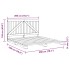 Estructura de cama con cabecero madera maciza de pino