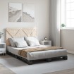 Estructura de cama sin colchón madera de pino gris 160x200 cm