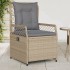Sillones reclinables de jardín 2 uds ratán sintético
