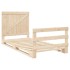 Estructura de cama con cabecero madera maciza pino 100x200