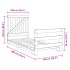 Estructura de cama con cabecero madera maciza pino 100x200