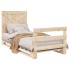 Estructura de cama con cabecero madera maciza de pino 90x200