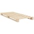 Estructura de cama con cabecero madera maciza de pino 90x200