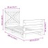 Estructura de cama con cabecero madera maciza de pino 90x200