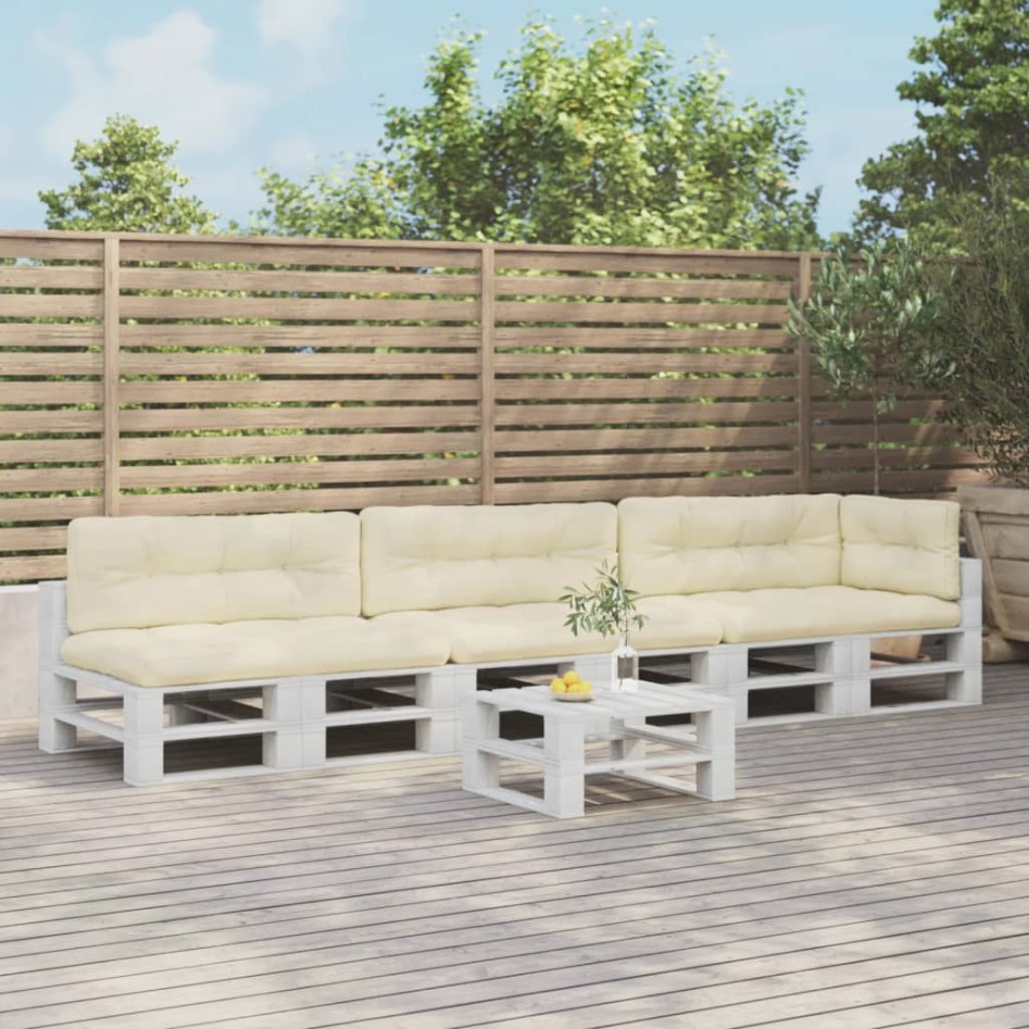 Cojines para palés 7 piezas tela color